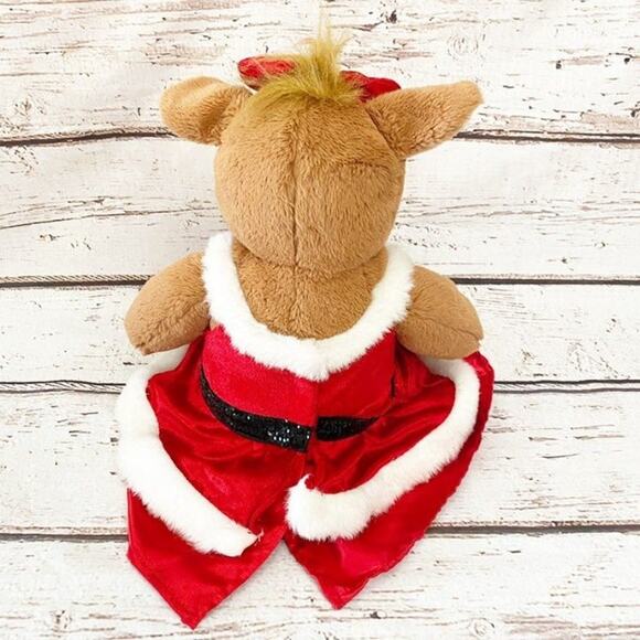 BUILD A BEAR Christmas Holiday Clarice Reindeer & Holly Moose Plush - Picture 9 of 12